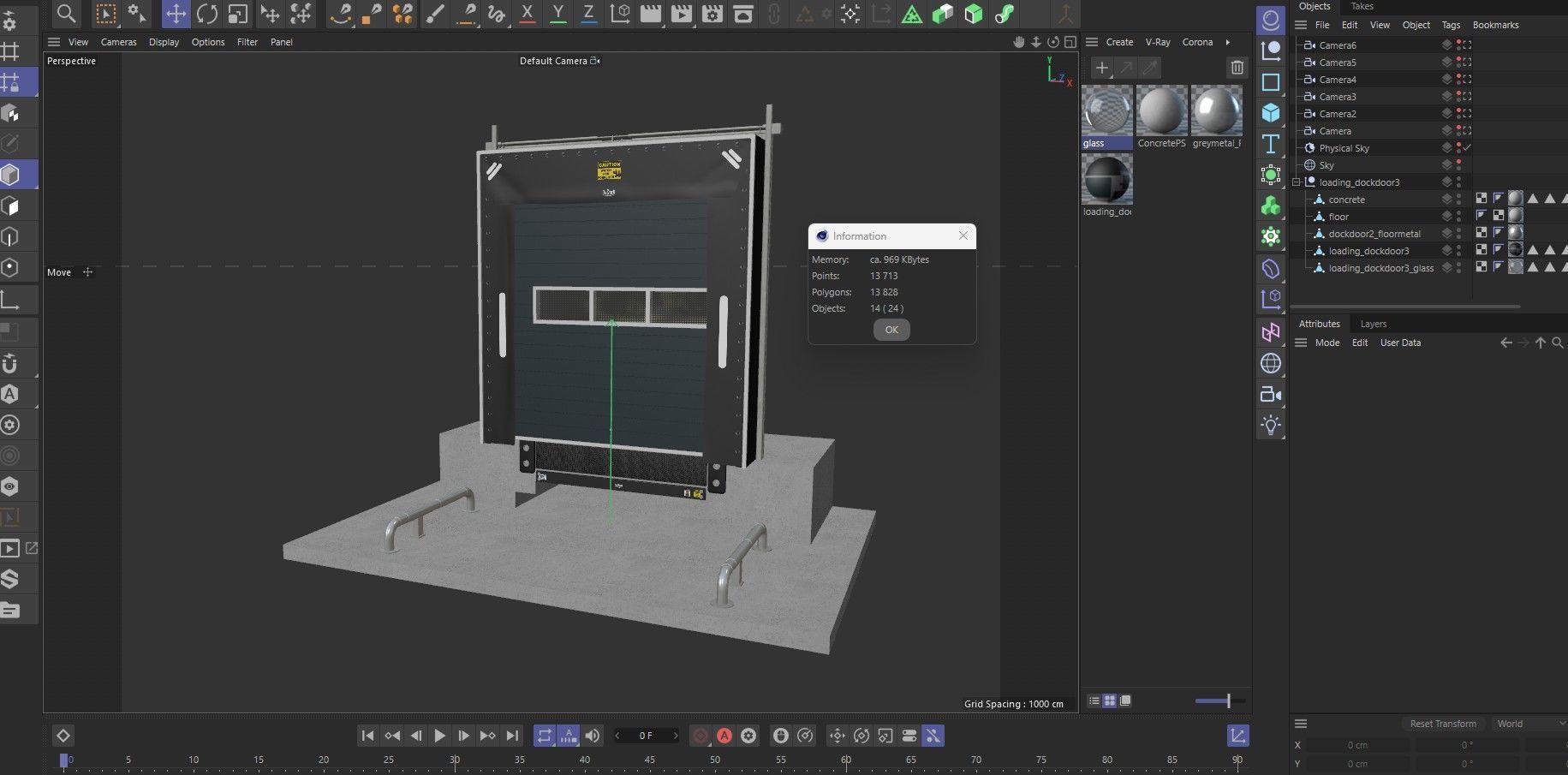 Loading Dock Door 3 Low-poly 3D model_13