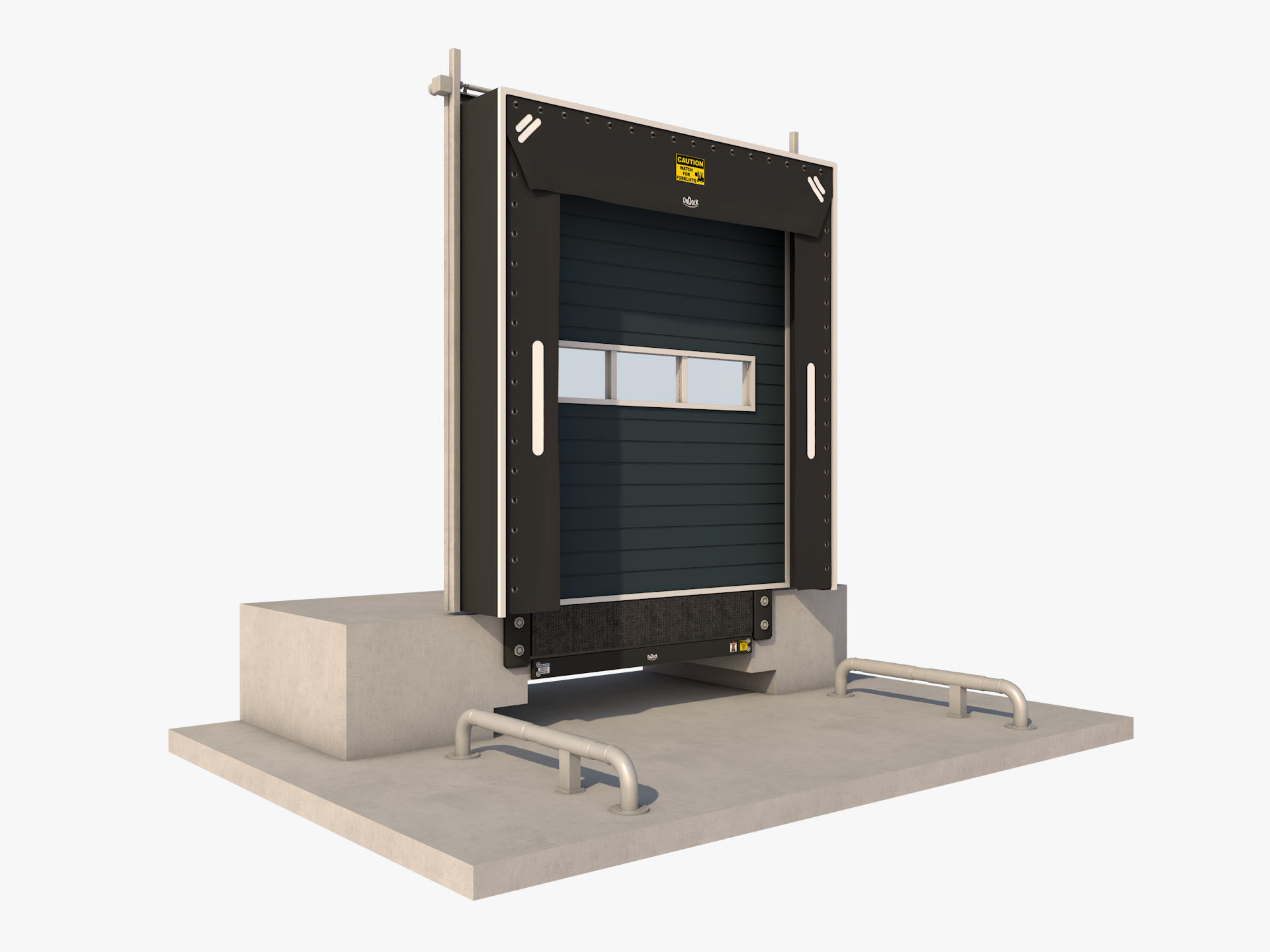 Loading Dock Door 3 Low-poly 3D model_2