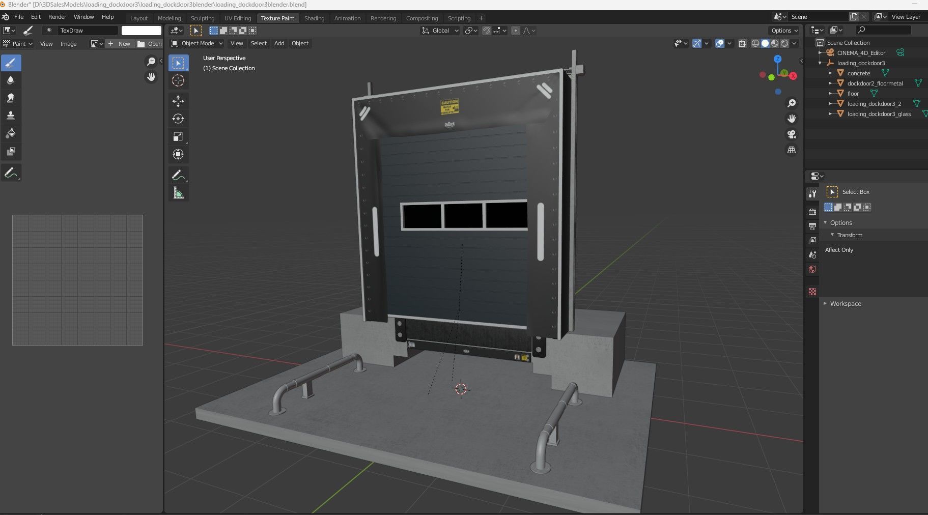 Loading Dock Door 3 Low-poly 3D model_12