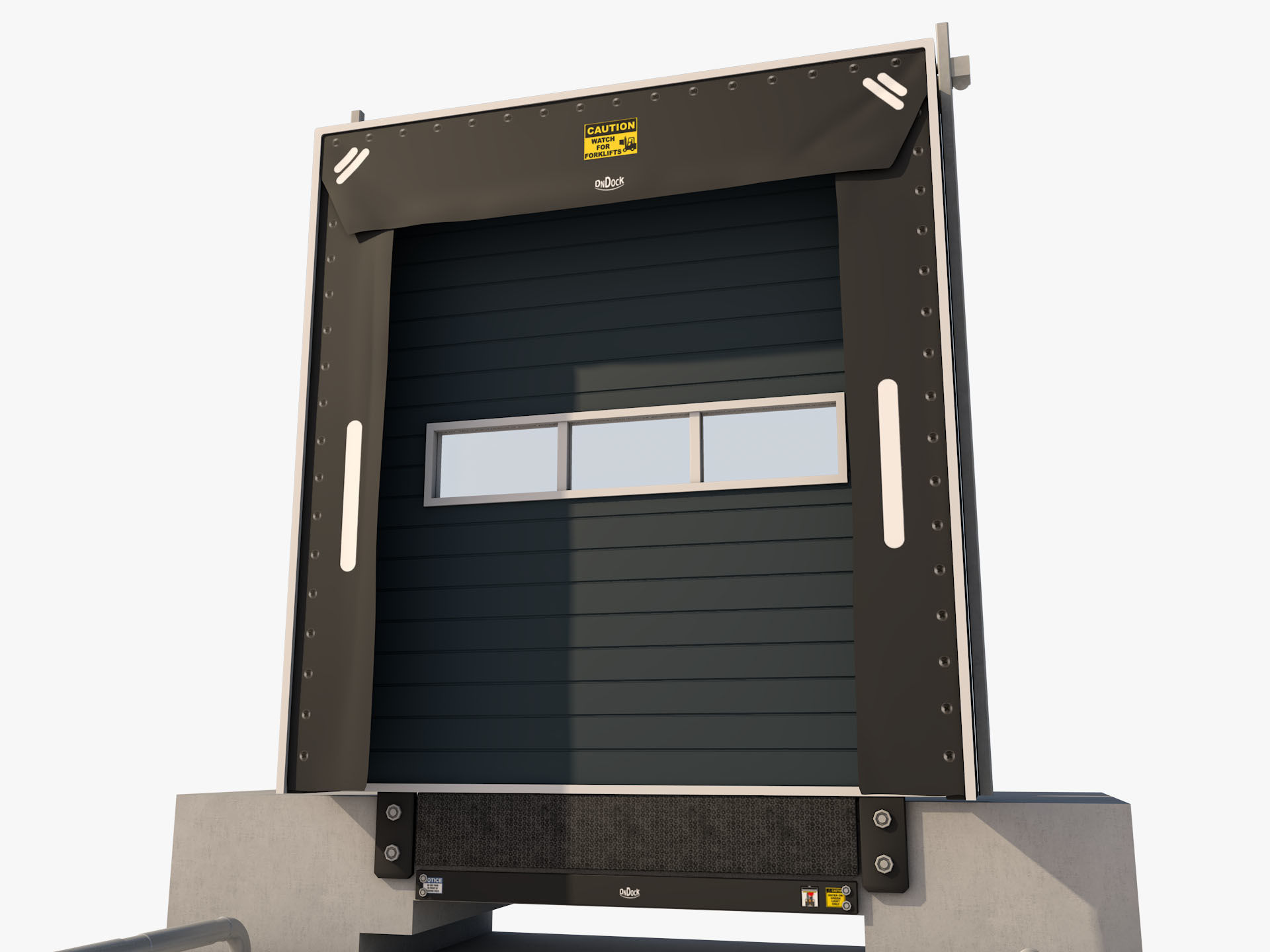Loading Dock Door 3 Low-poly 3D model_5
