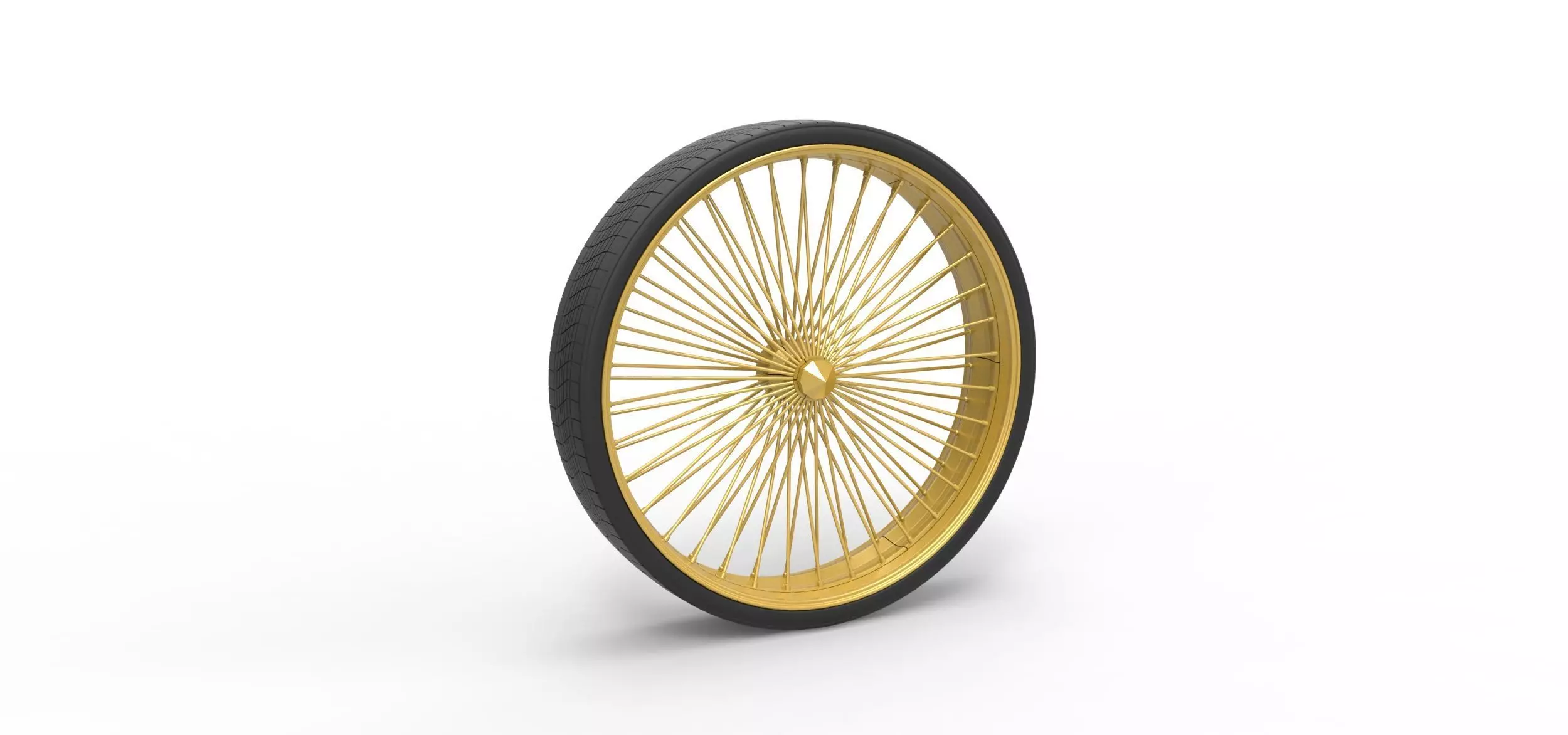 50 inch Wire wheel of Donk car Scale 1 to 25 3D print model