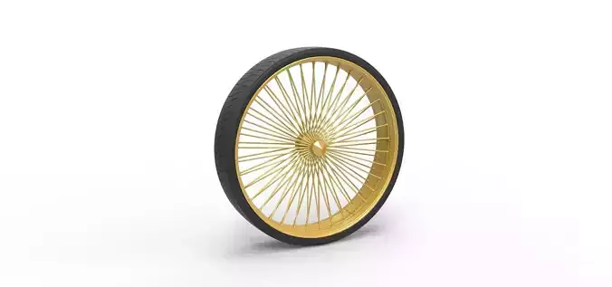 50 inch Wire wheel of Donk car Scale 1 to 25