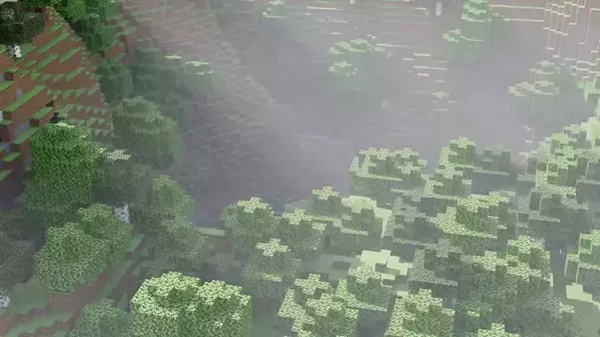 MinecraftForestTerrain3DModel