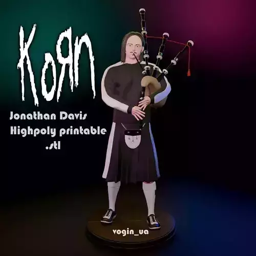 Korn Jonathan Davis Bagpiper 3d model printable