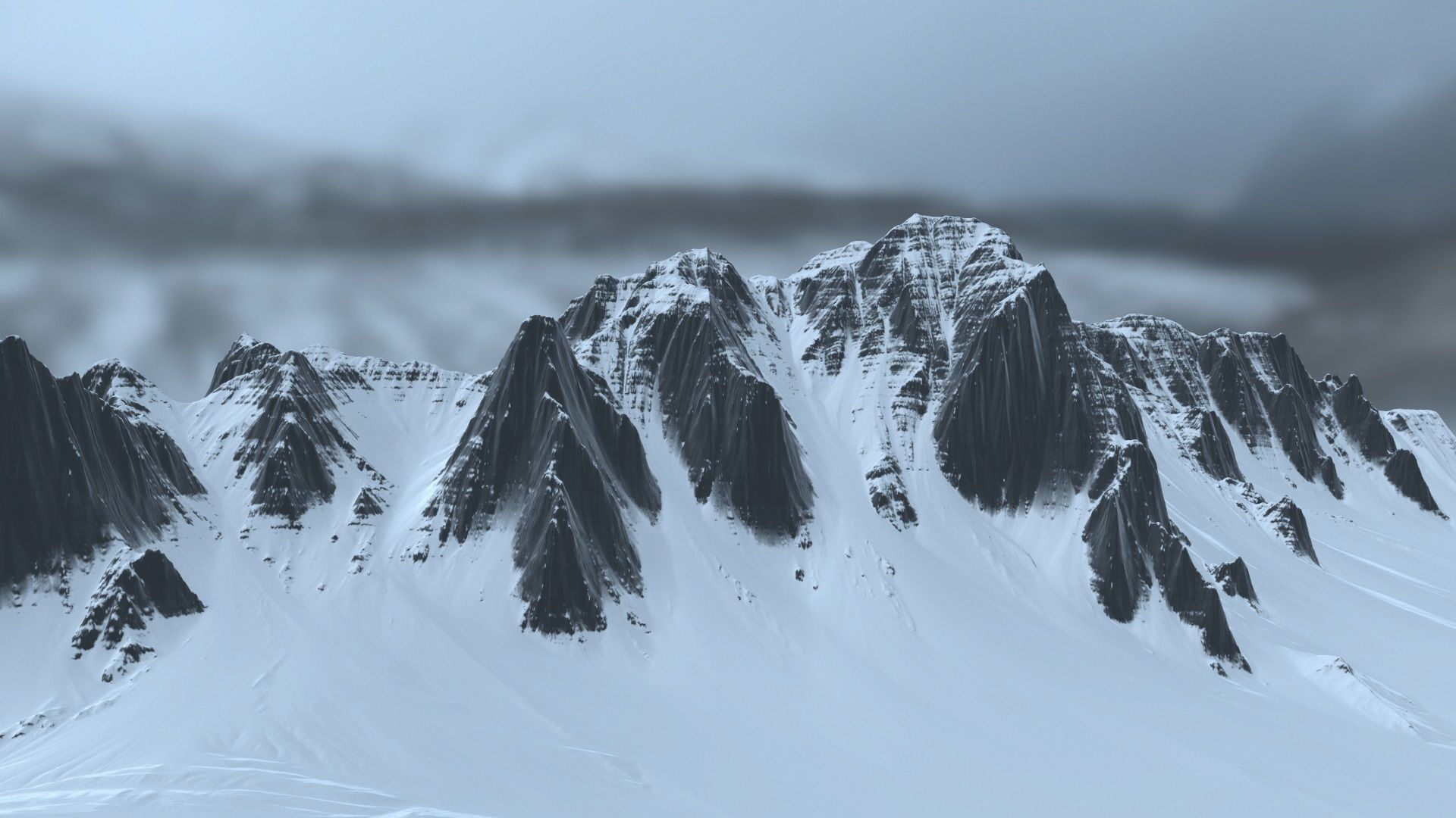 snow mountain rock 3D model_15