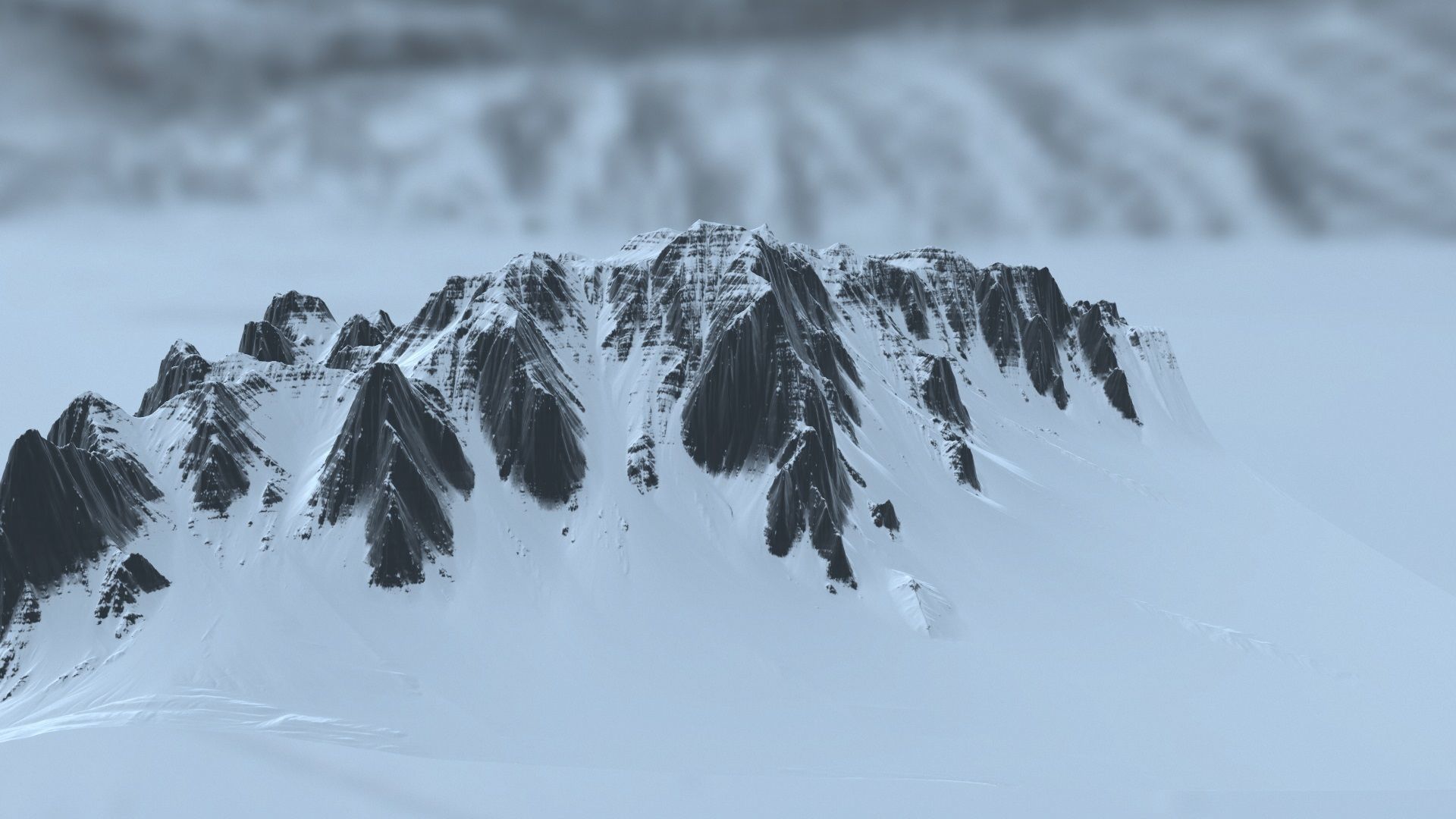snow mountain rock 3D model_5
