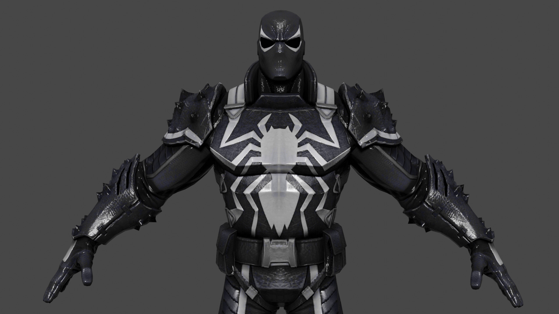 Flash Thompson Venom Low-poly 3D model_1