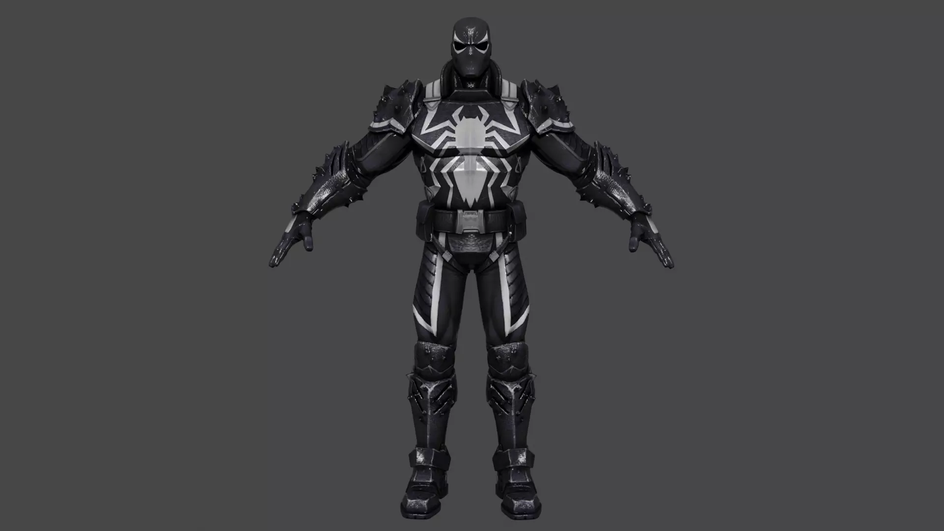 Flash Thompson Venom Low-poly 3D model_0