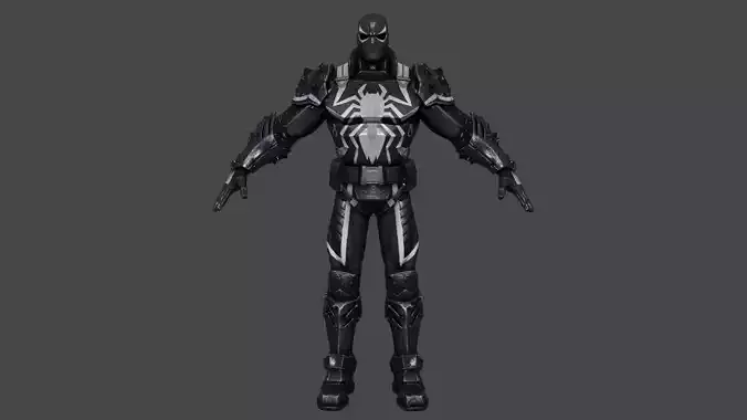 Flash Thompson Venom Low-poly 3D model