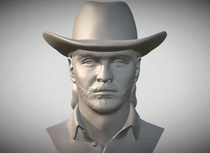 Kayce Dutton Luke Grimes from Yellowstone bust for 3D printing 3D print model