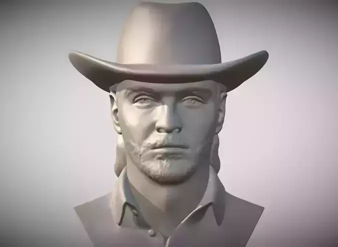 Kayce Dutton Luke Grimes from Yellowstone bust for 3D printing
