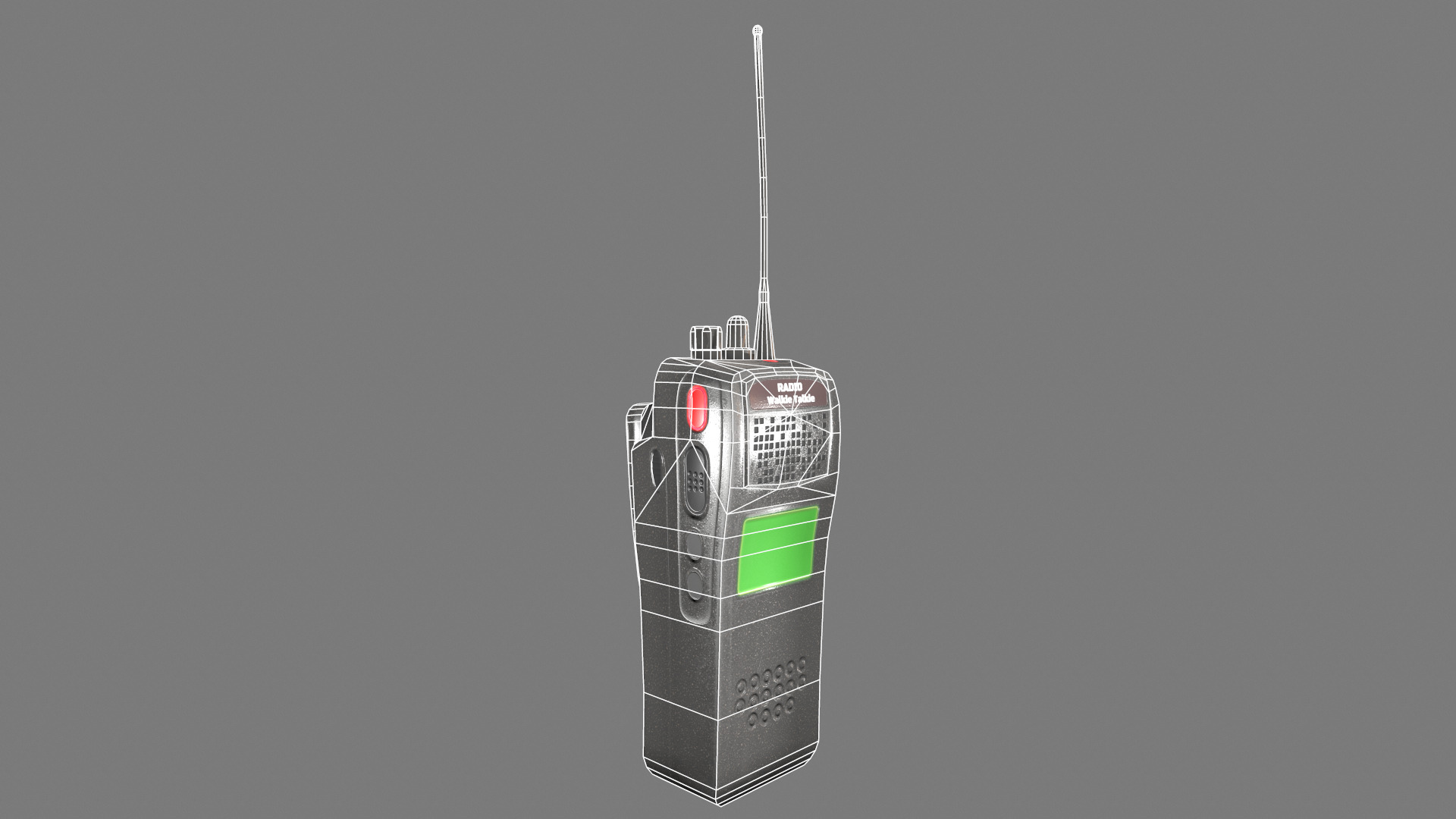 Walkie-Talkie Radio Low Poly Low-poly 3D model_22