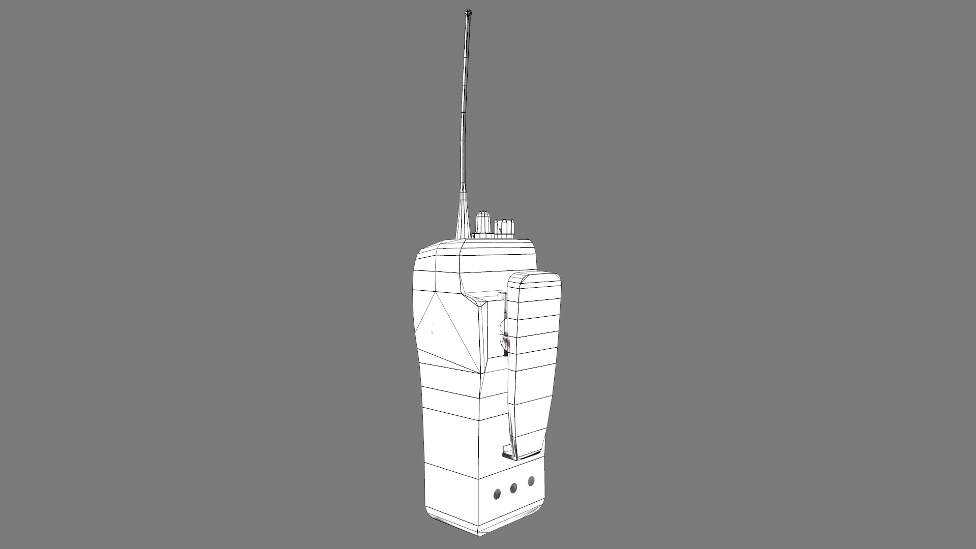 Walkie-Talkie Radio Low Poly Low-poly 3D model_25