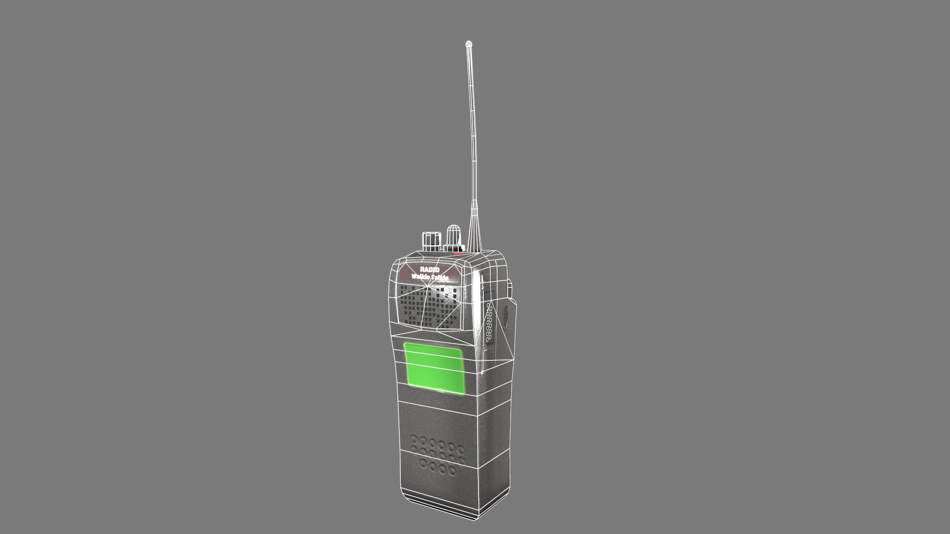 Walkie-Talkie Radio Low Poly Low-poly 3D model_21