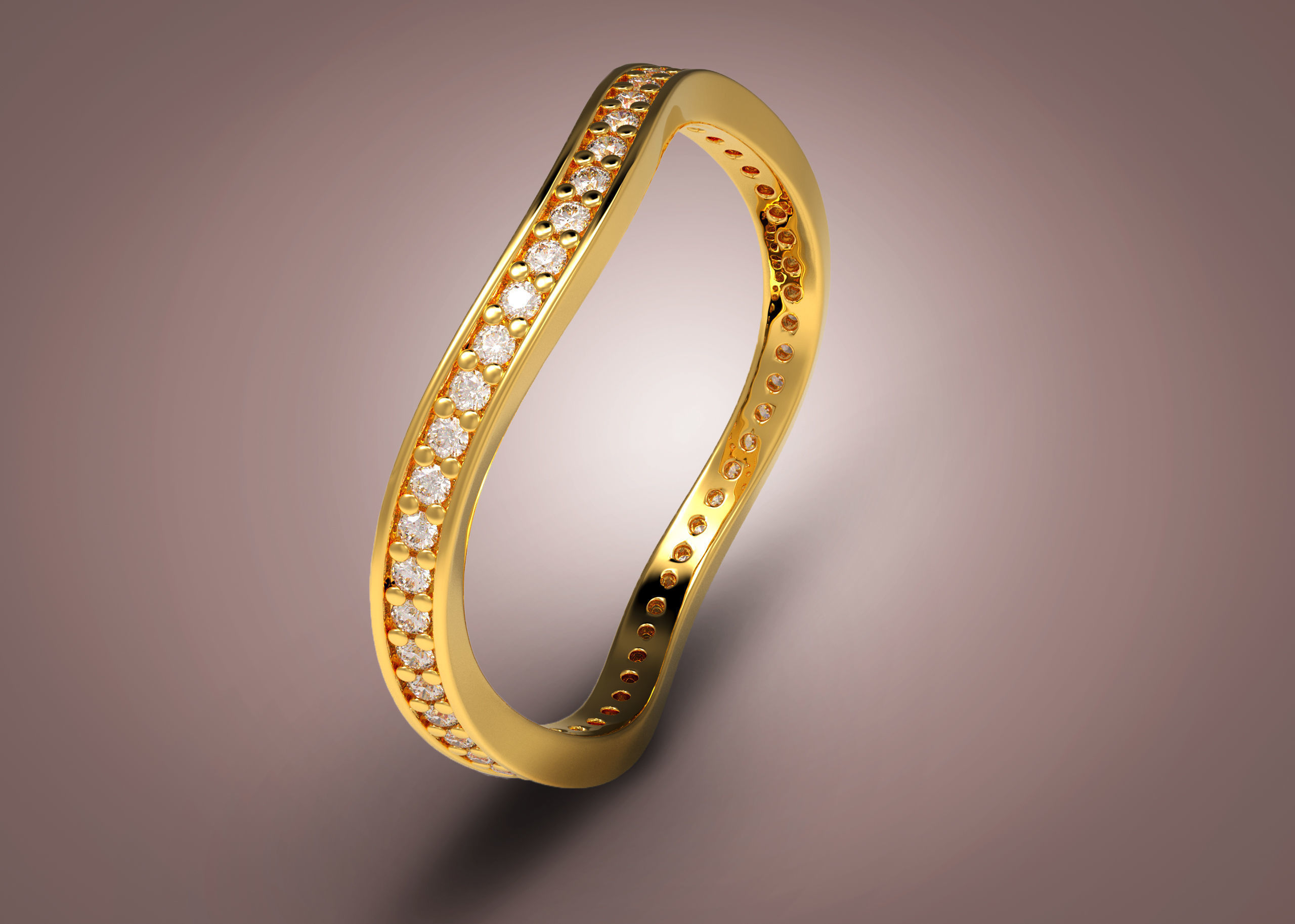 Aqua line ring 3D print model