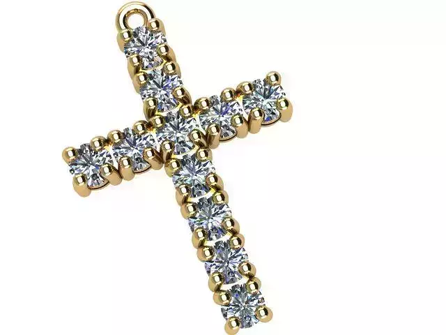 Cross 11 diamonds  3D print model