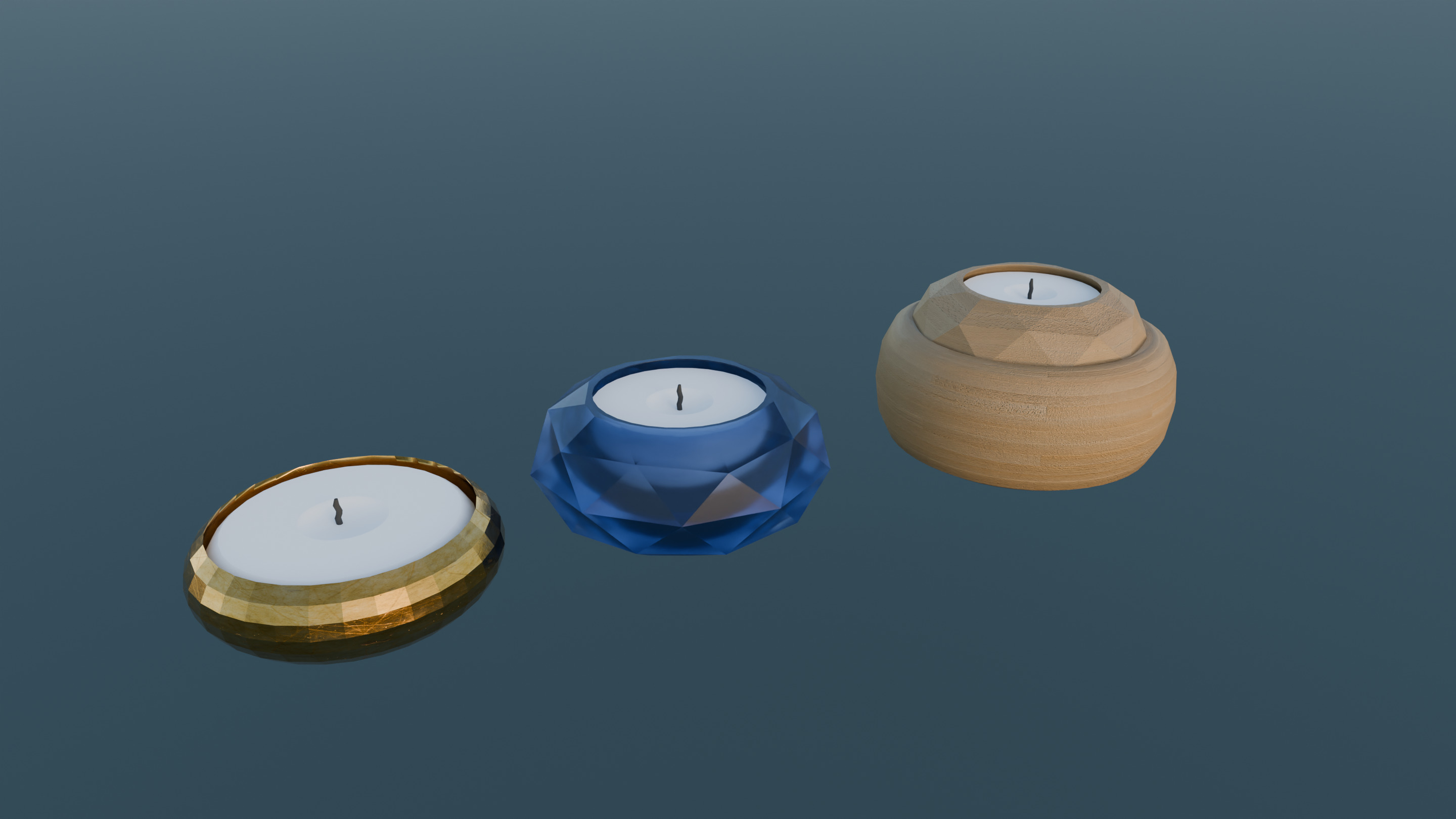 Candel for decor and table 3D 3D model_2