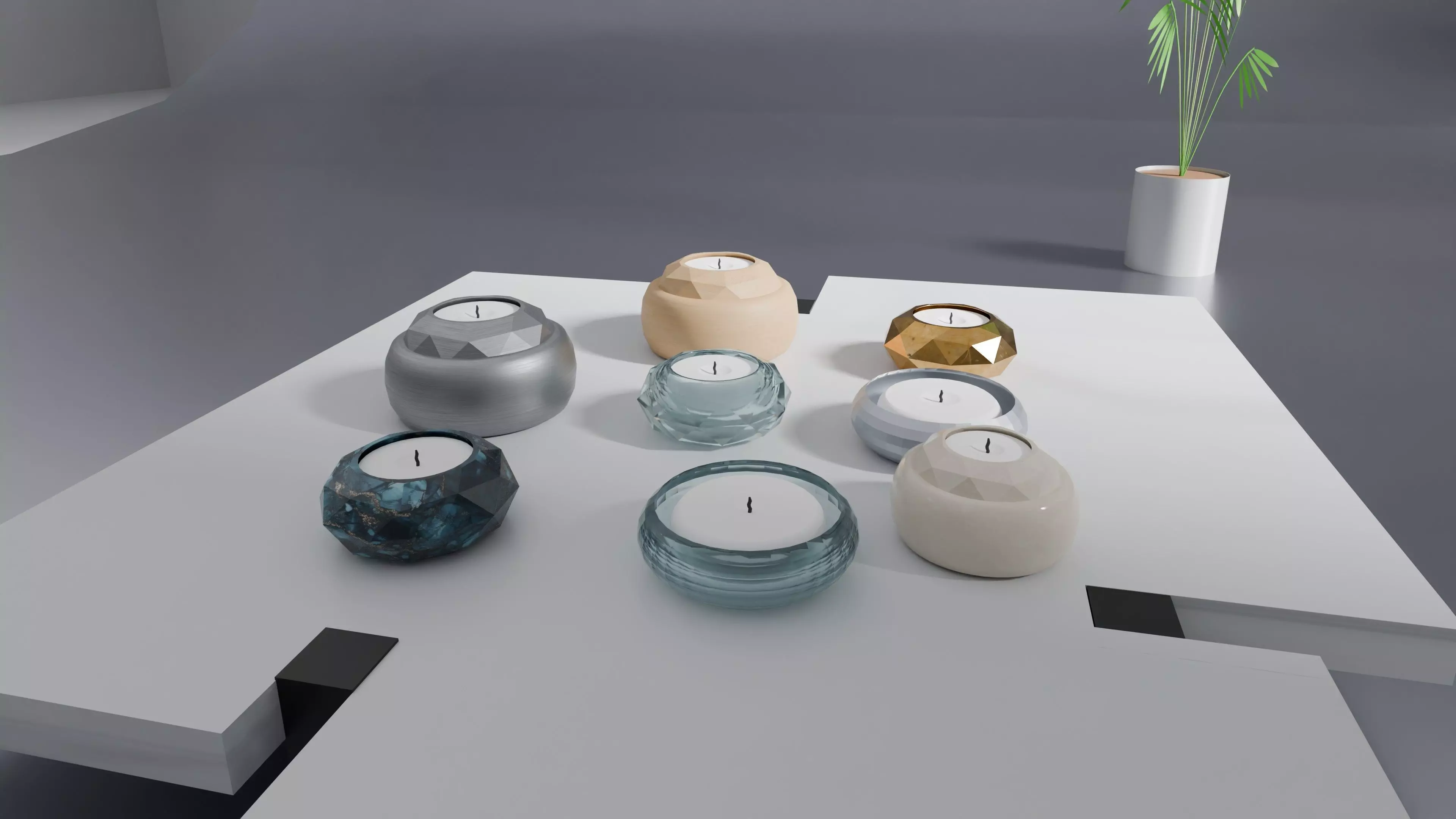 Candel for decor and table 3D 3D model_0