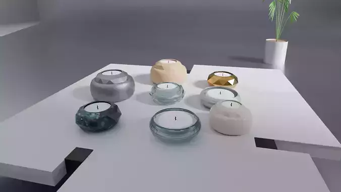 Candel for decor and table 3D