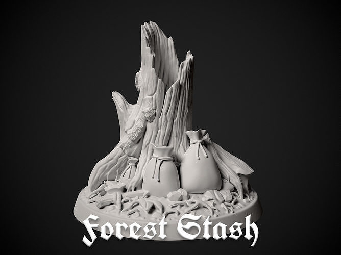 Miniature of a Forest Stash - 3d print model 3D print model