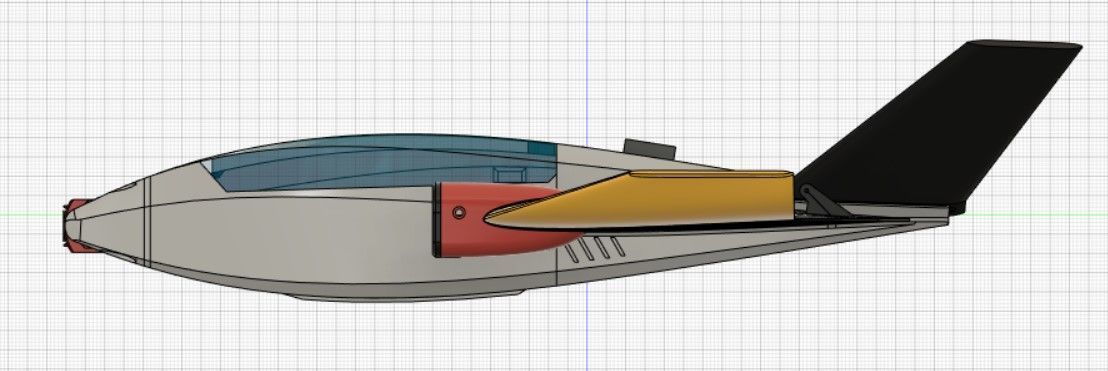 Sabre Tactical UAV Fixed-Wing Drone 3D print model_1