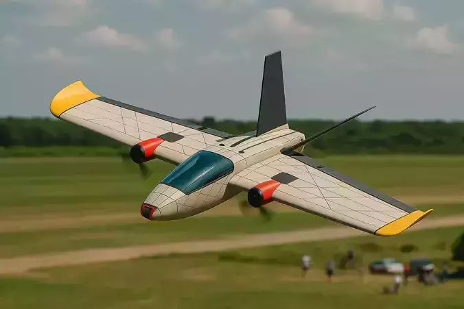 Sabre Tactical UAV   Fixed-Wing Drone  3D print model