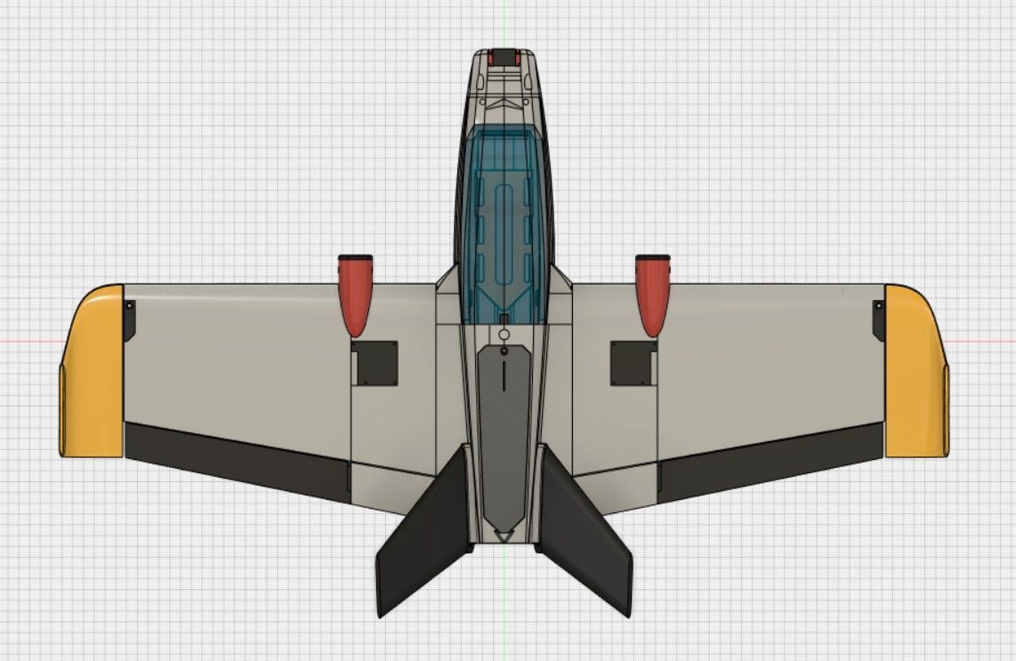 Sabre Tactical UAV Fixed-Wing Drone 3D print model_2