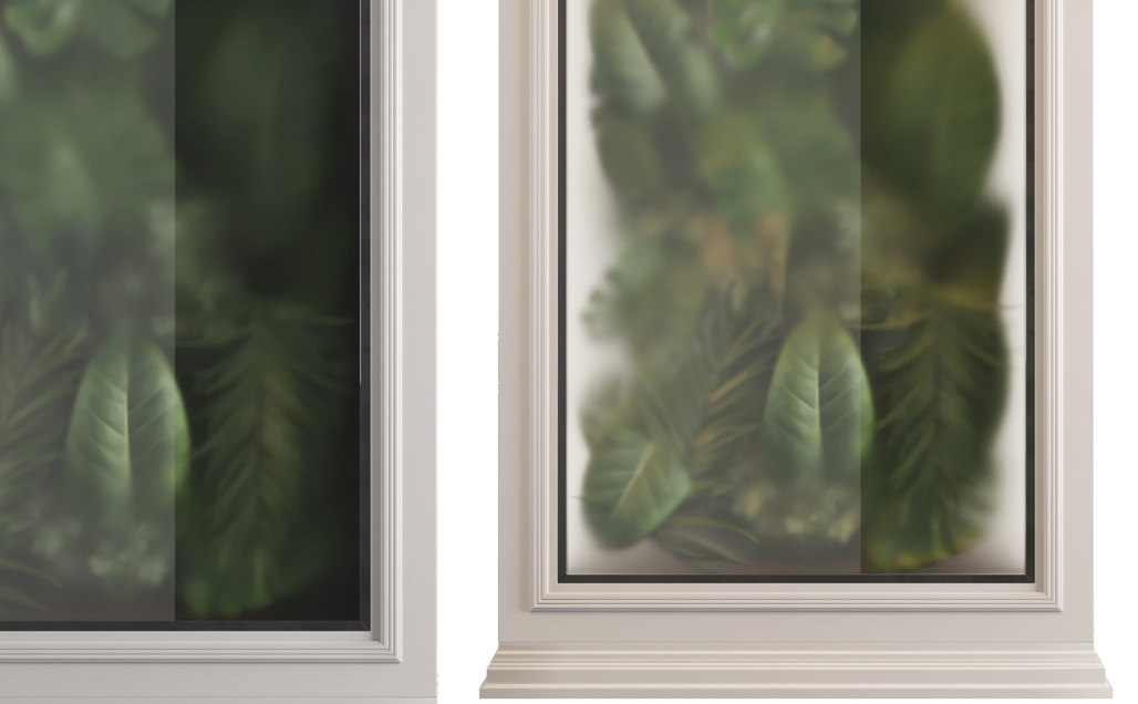 Classic light box with tropical leaf garden in frame glass 114 3D model_6