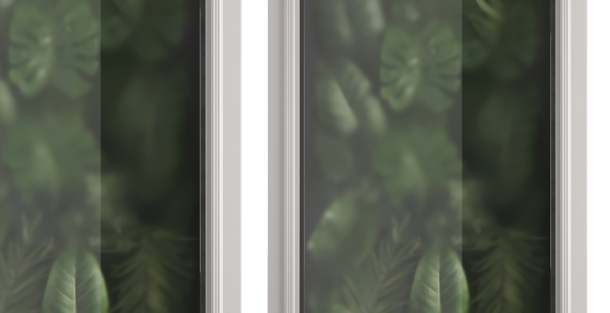 Classic light box with tropical leaf garden in frame glass 114 3D model_7