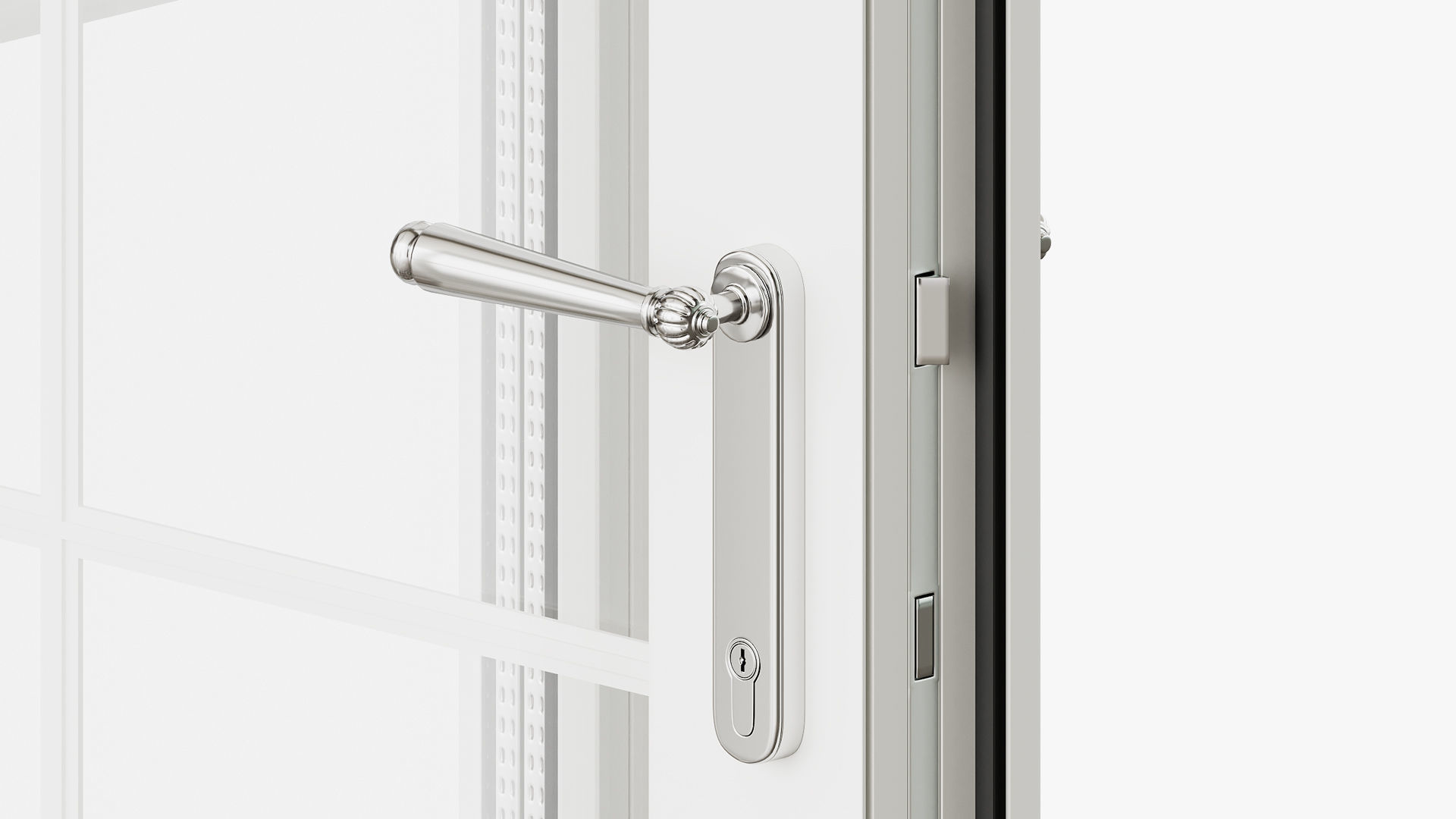 Classic style glass doors with OPENING option 3D model_5