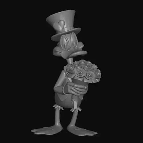 daffy duck love figure 3D print model
