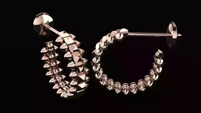 Clash de Cartier Earrings 3D PRINTING MODEL 3D print model