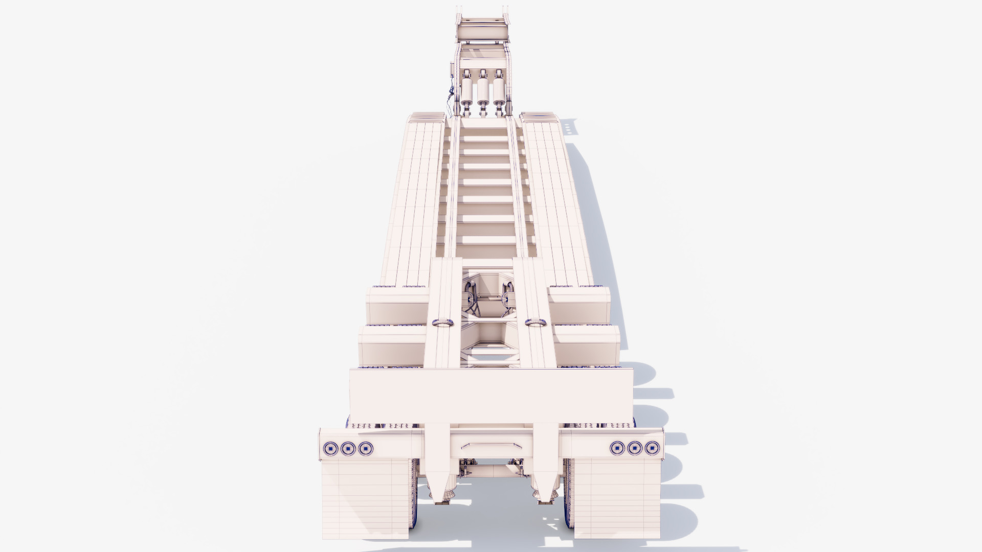 Lowboy Trailer Low-poly 3D model_15