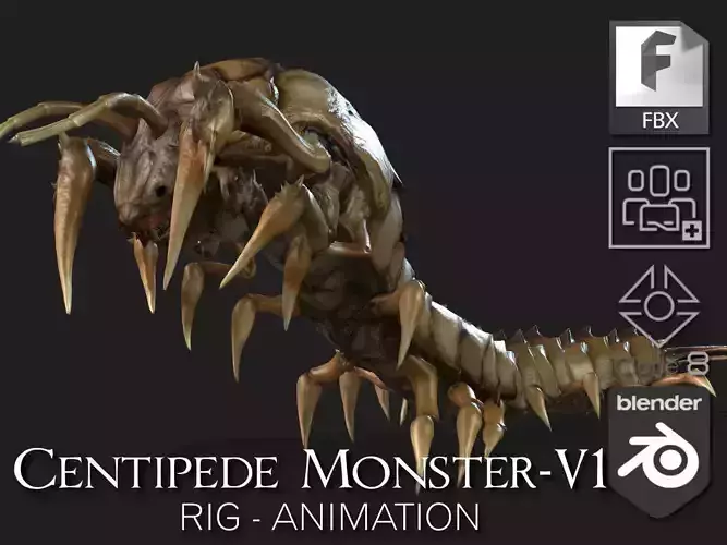 Centipede Monster-V1 3D model