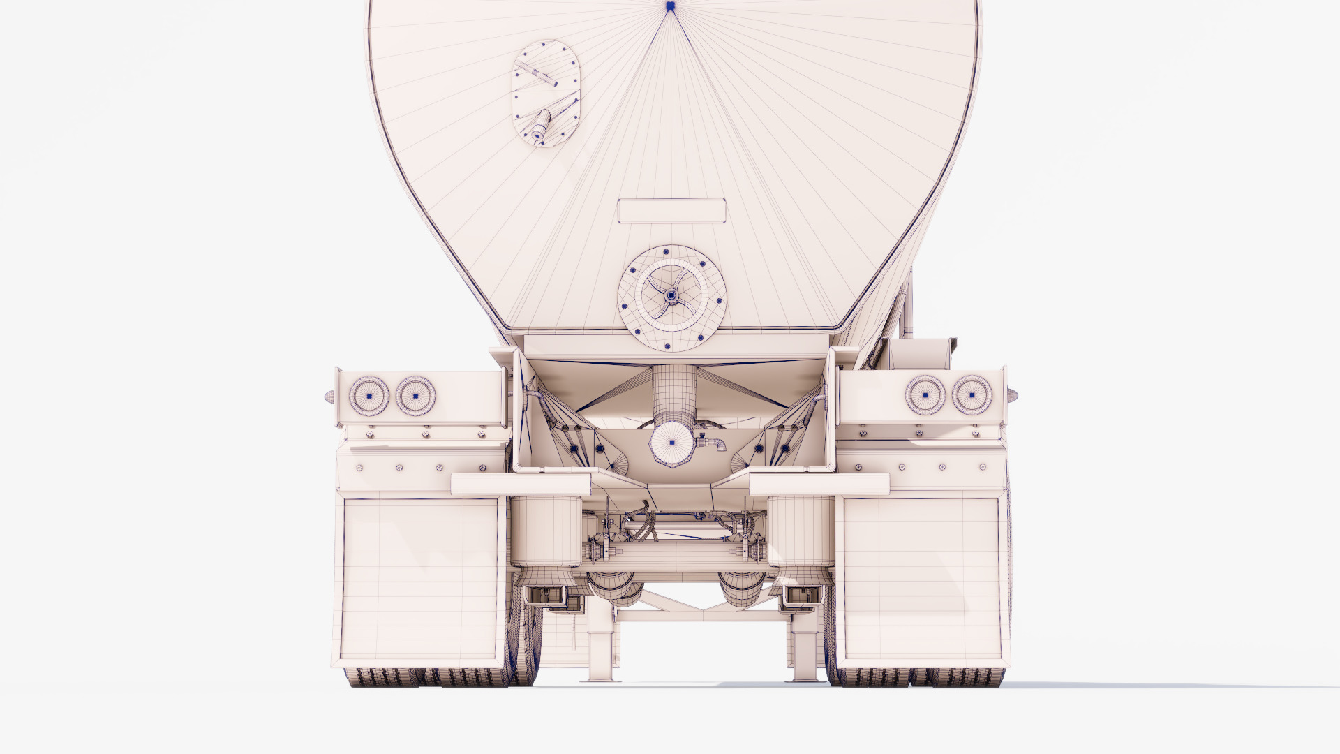 Hot Oil Tank Trailer Low-poly 3D model_20