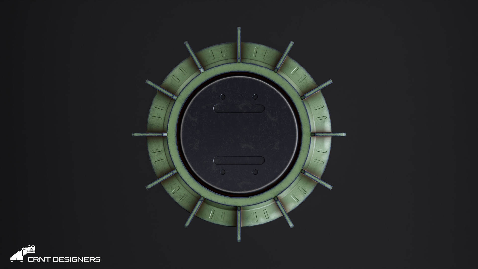 Landmine Low-poly 3D model_5