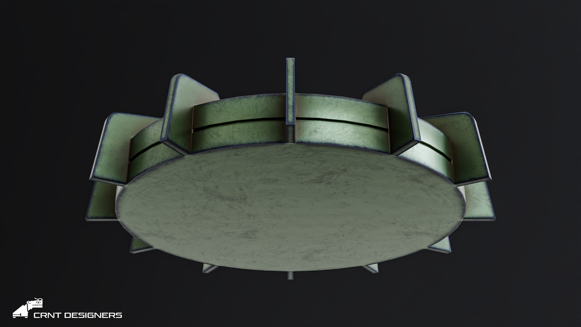 Landmine Low-poly 3D model_7