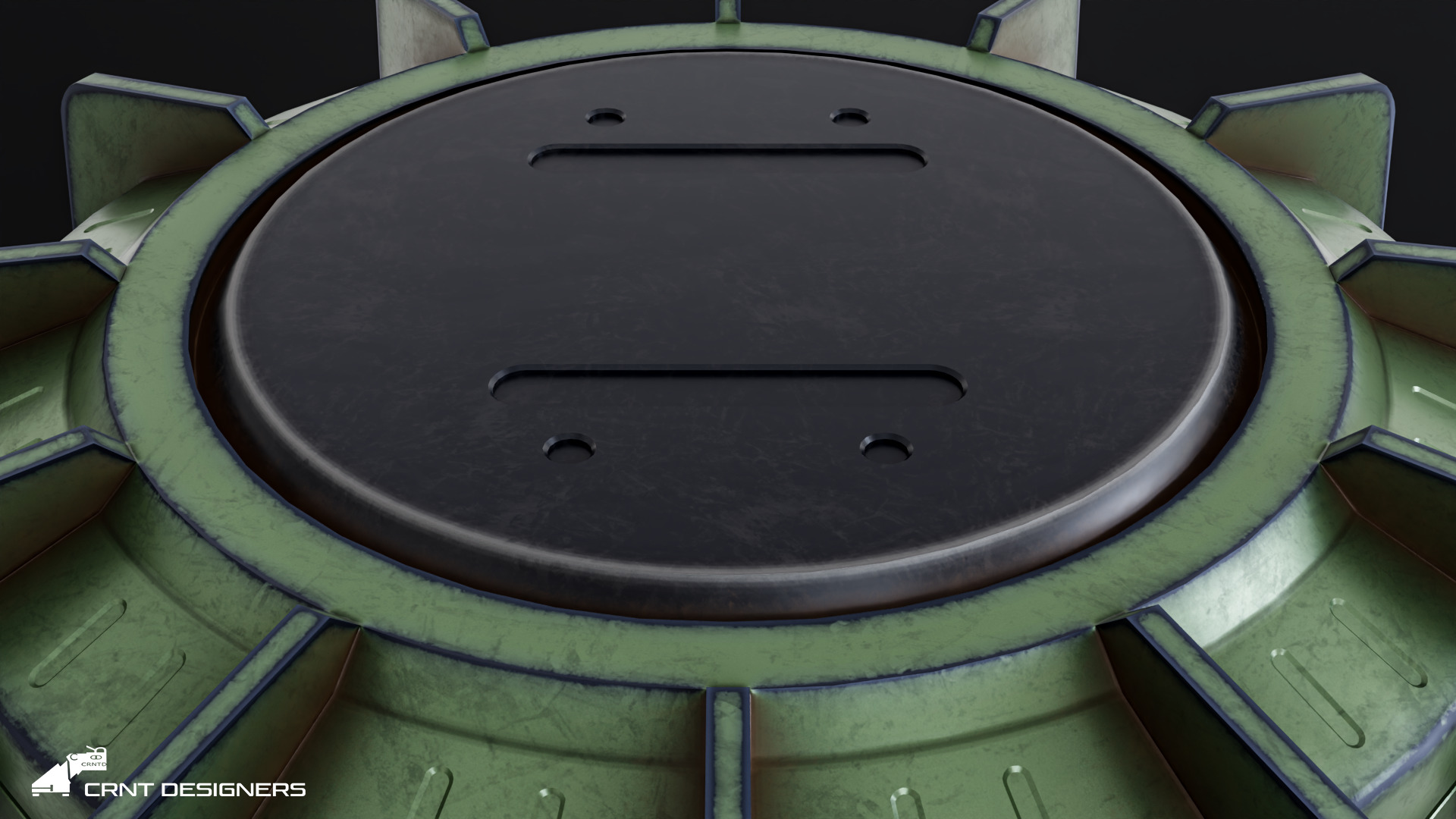 Landmine Low-poly 3D model_6