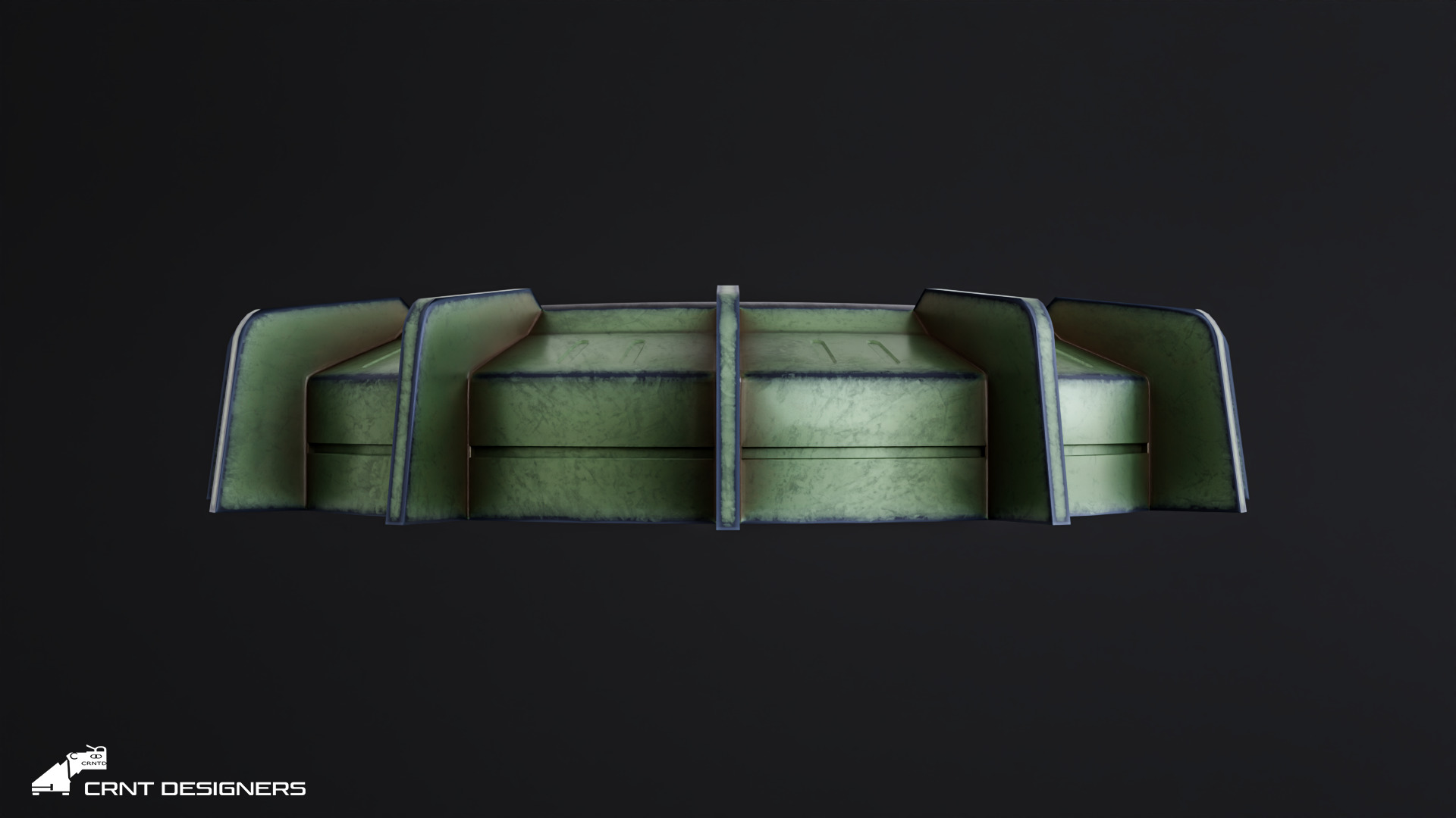 Landmine Low-poly 3D model_3