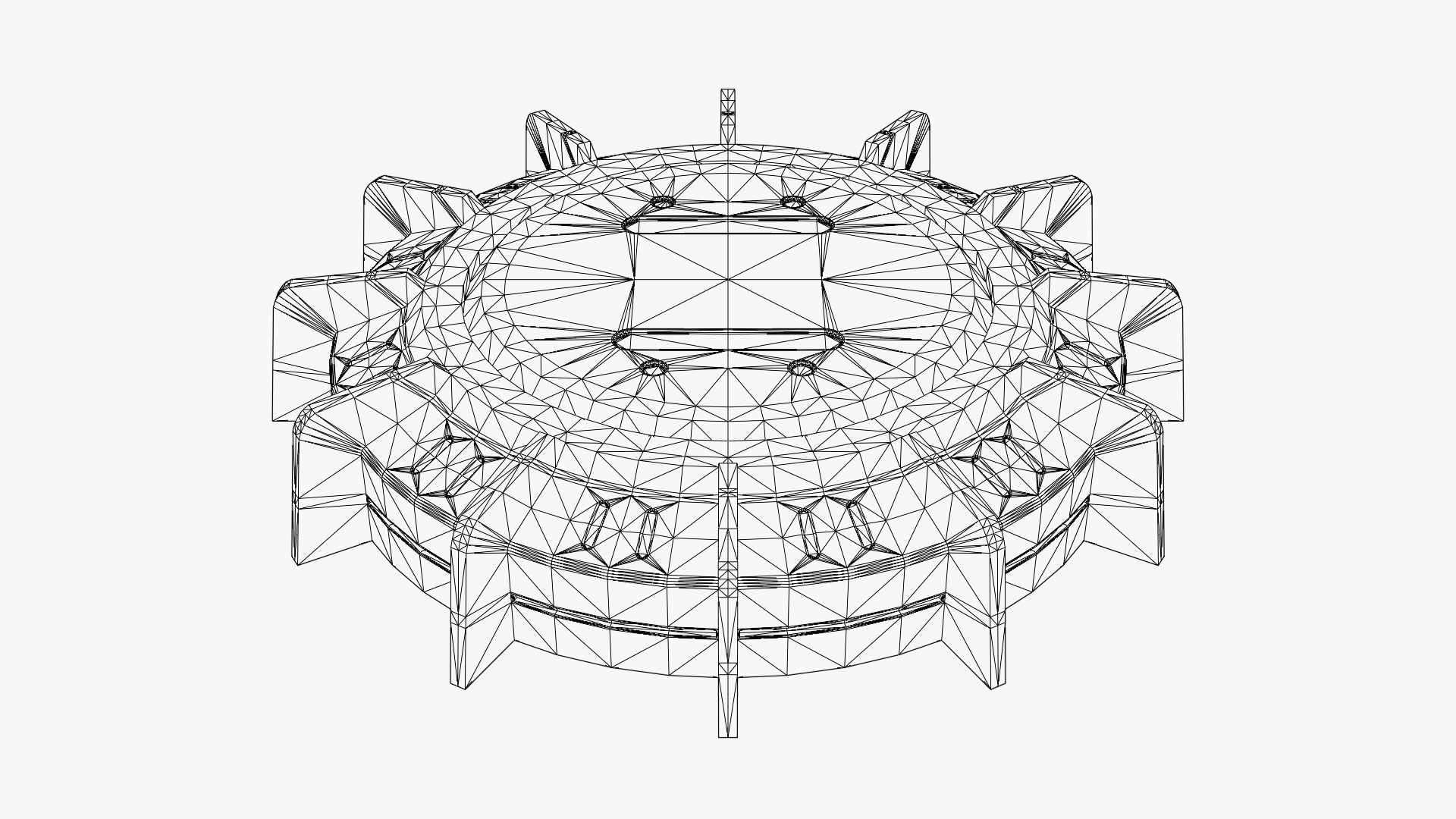 Landmine Low-poly 3D model_2