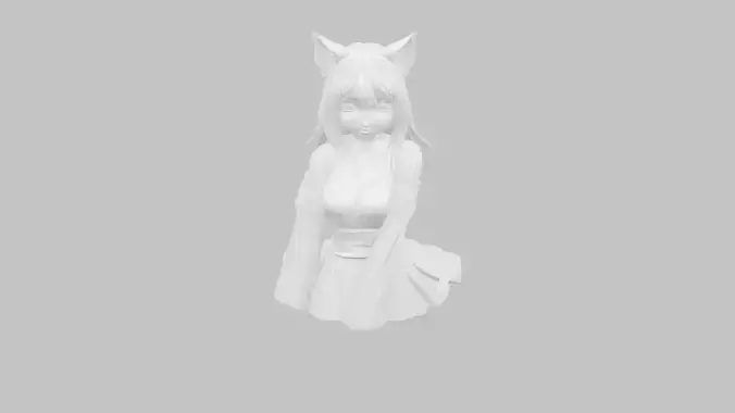 Japanese Teen Woman Head Bust Anatomy Dress Figure