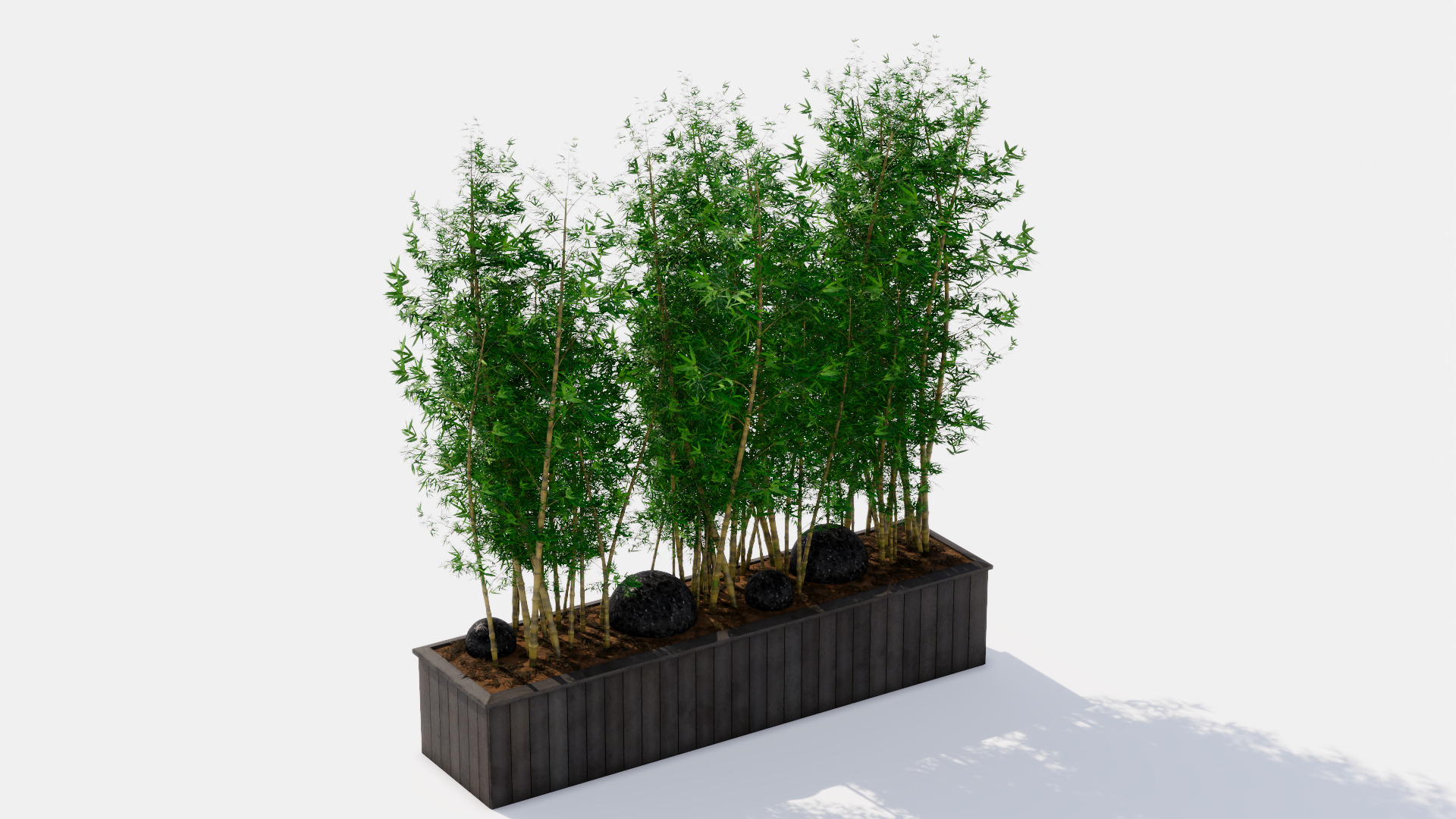 Bamboo Pot Low-poly 3D model_3