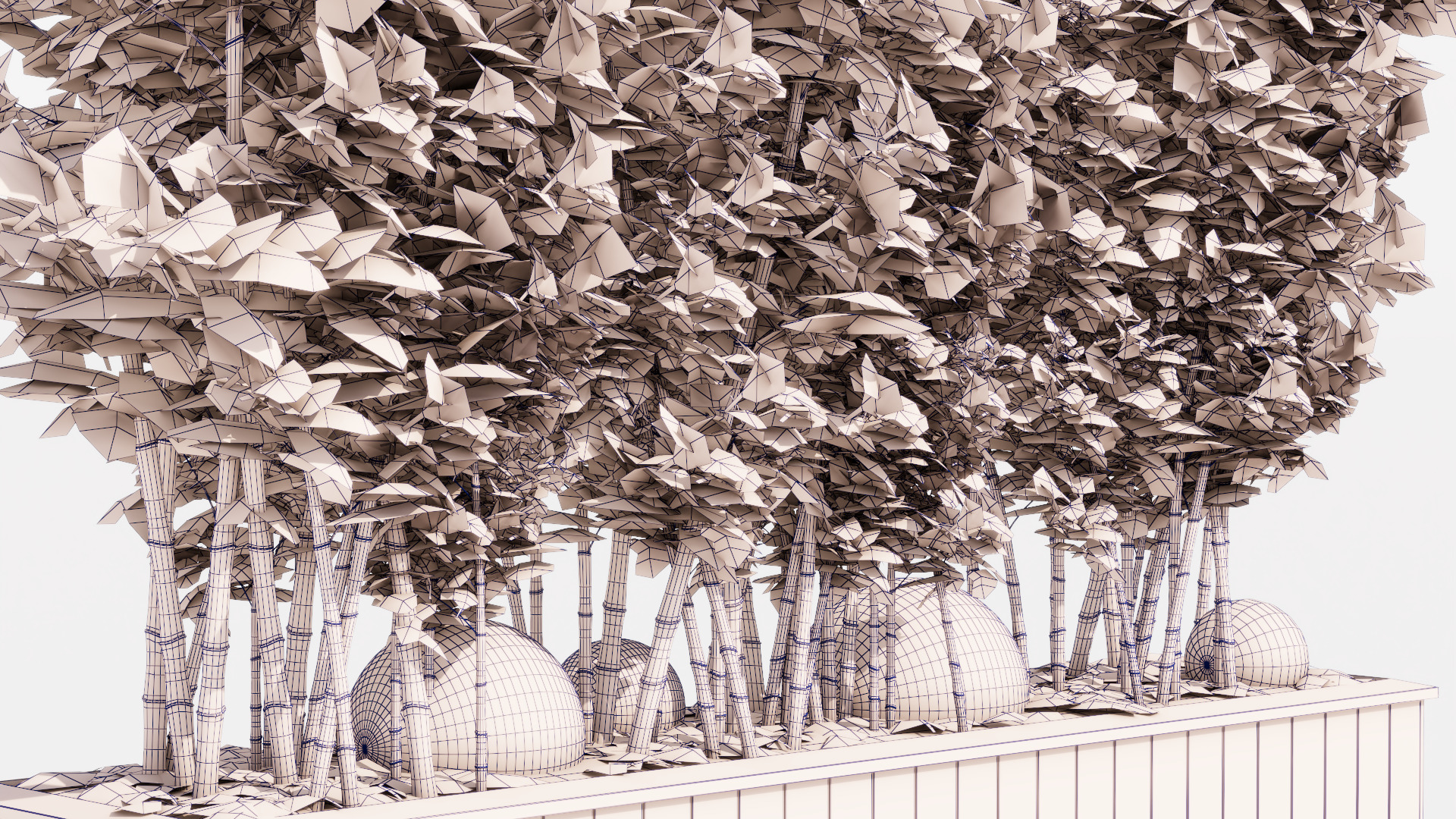 Bamboo Pot Low-poly 3D model_9