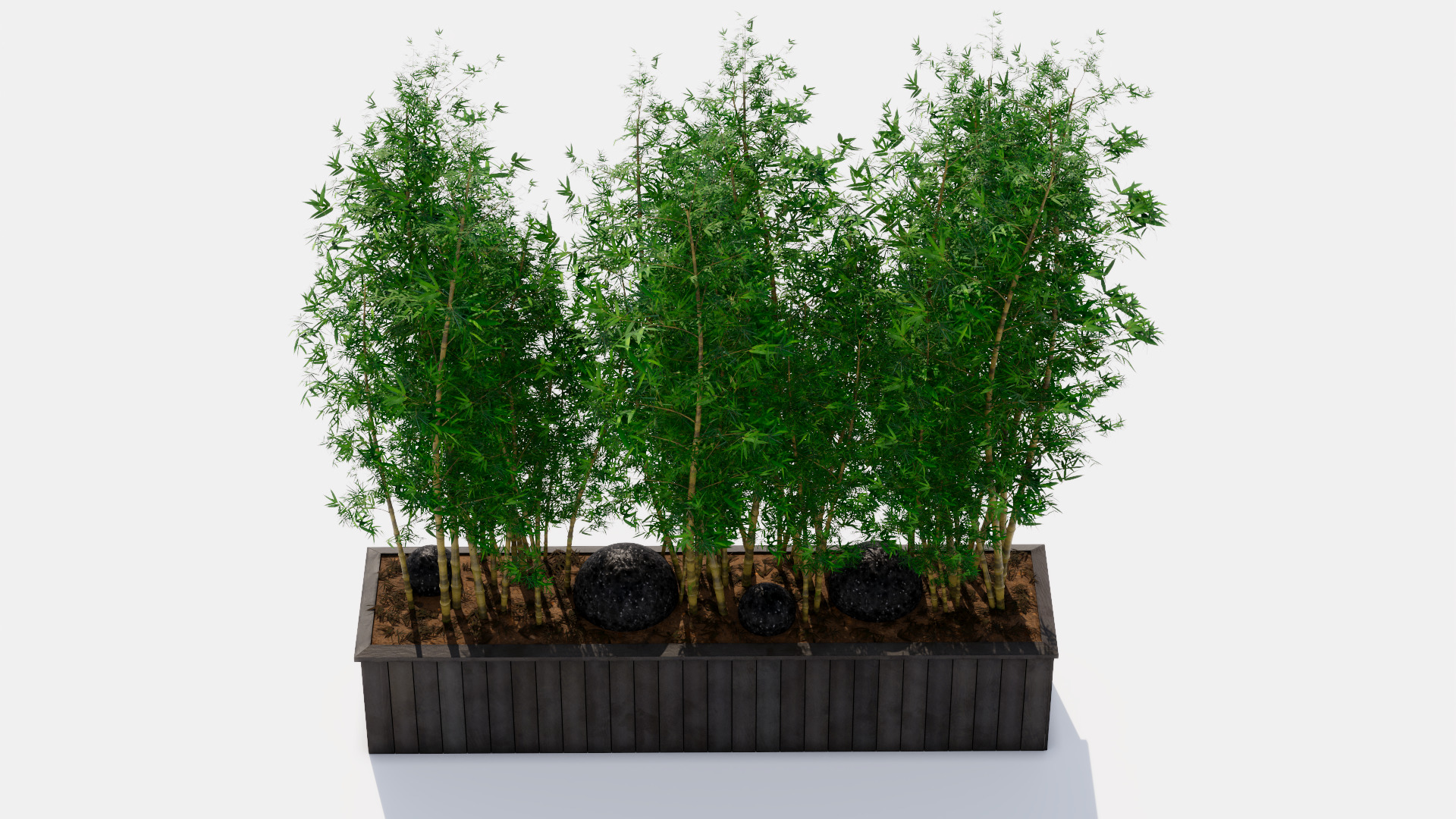 Bamboo Pot Low-poly 3D model_2