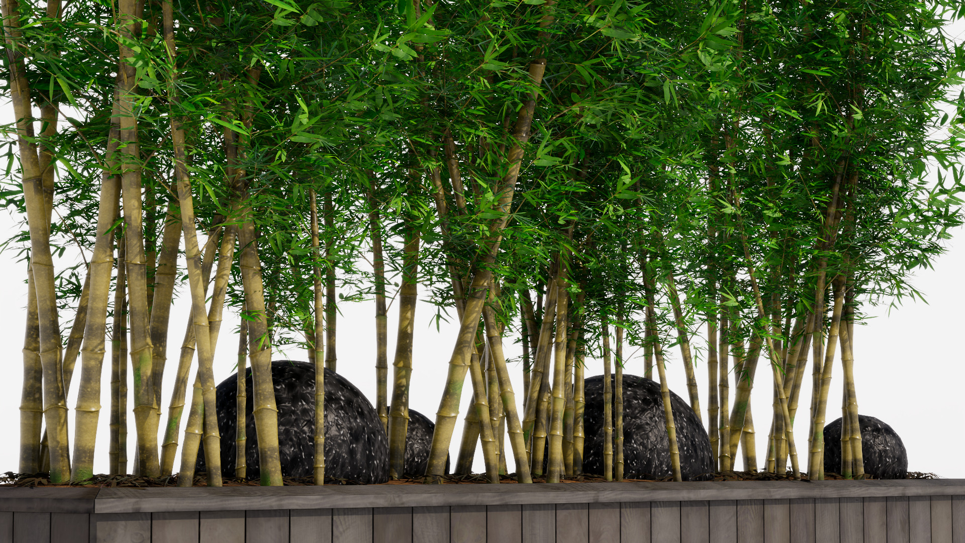 Bamboo Pot Low-poly 3D model_7