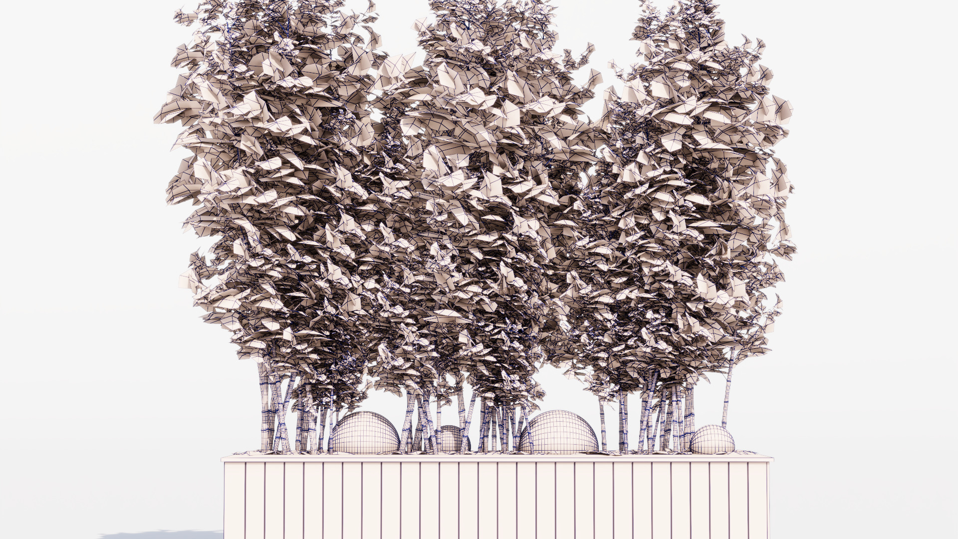 Bamboo Pot Low-poly 3D model_8