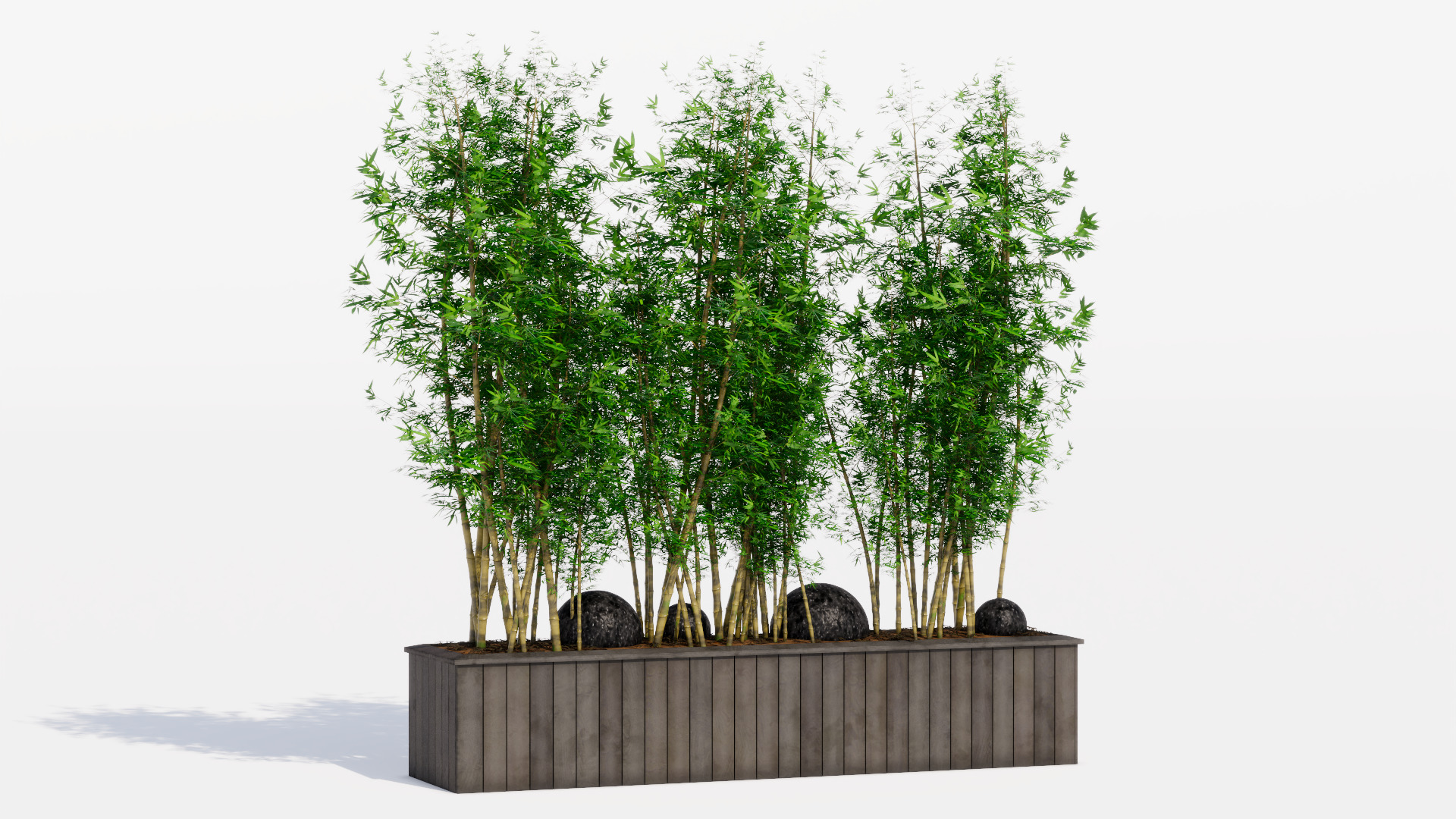 Bamboo Pot Low-poly 3D model_1