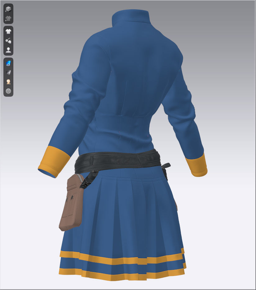 Female Uniform - 122 Marvelous Designer and Clo3D 3D model_7