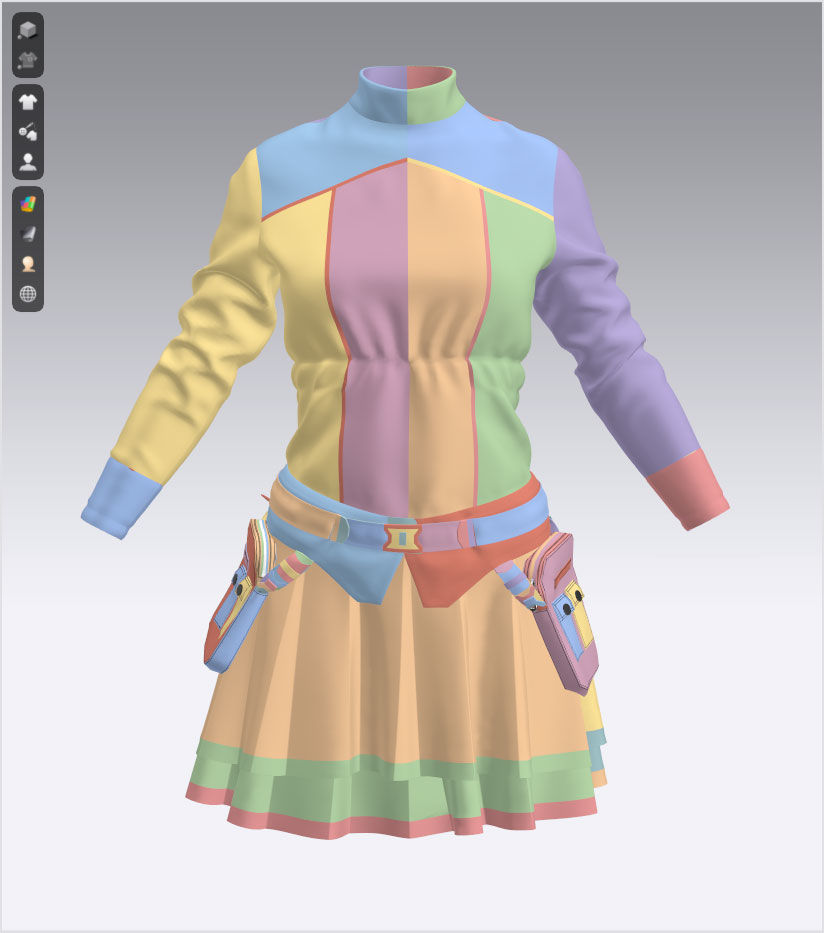 Female Uniform - 122 Marvelous Designer and Clo3D 3D model_3