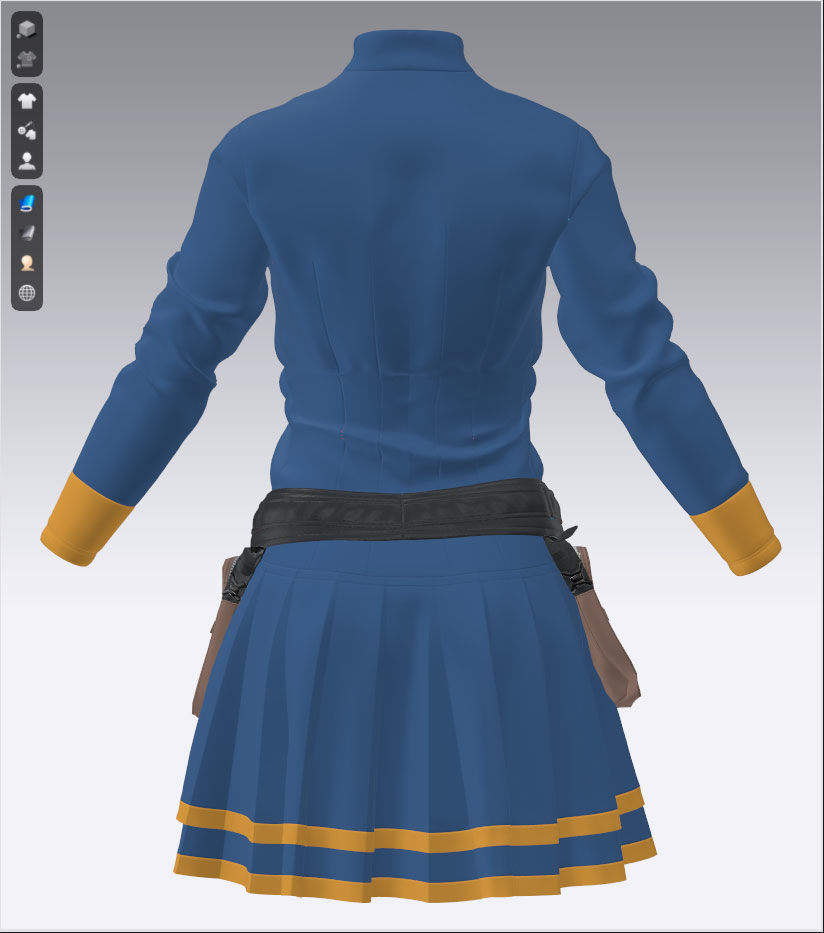 Female Uniform - 122 Marvelous Designer and Clo3D 3D model_8